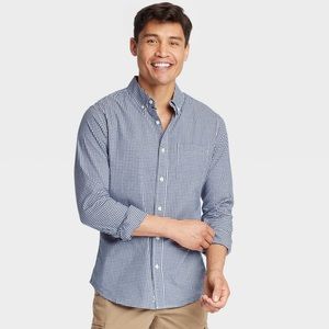 LIKE NEW Goodfellow Men’s Gingham Button Down Long Sleeve Shirt